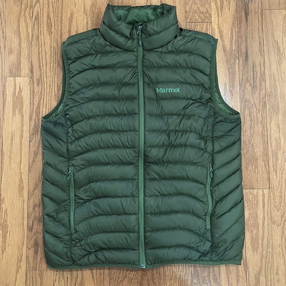 Men’s Large Green Marmot Puffer Vest